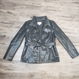 Cole‎ Haan Signature Faux Leather Jacket Women's M